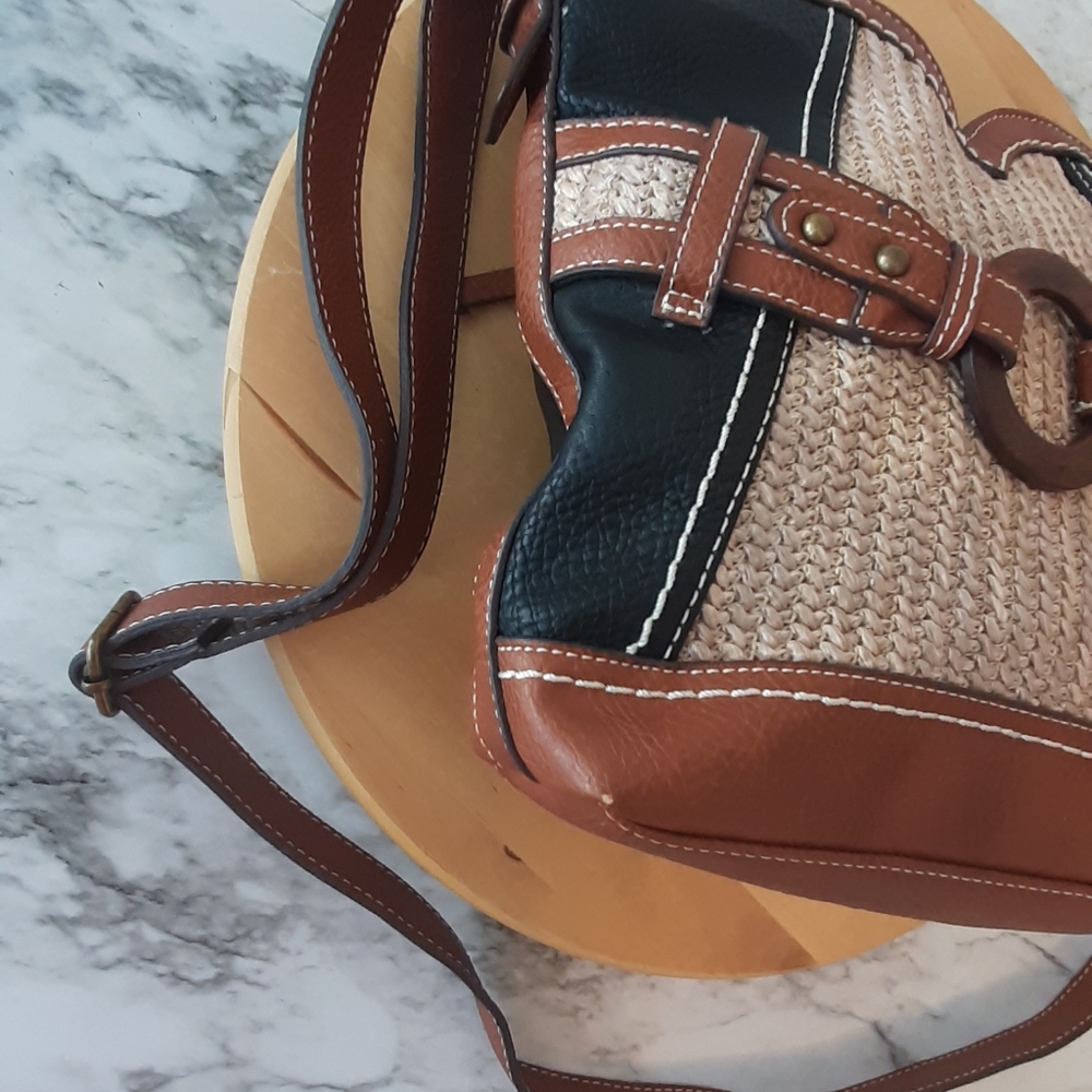 B.O.C. bohoiam crossbody wicker leather bag - Picture 6 of 11